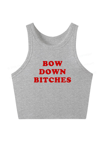 Bow Down Bxxches Y2K Crop Tank Top Cherrykitten