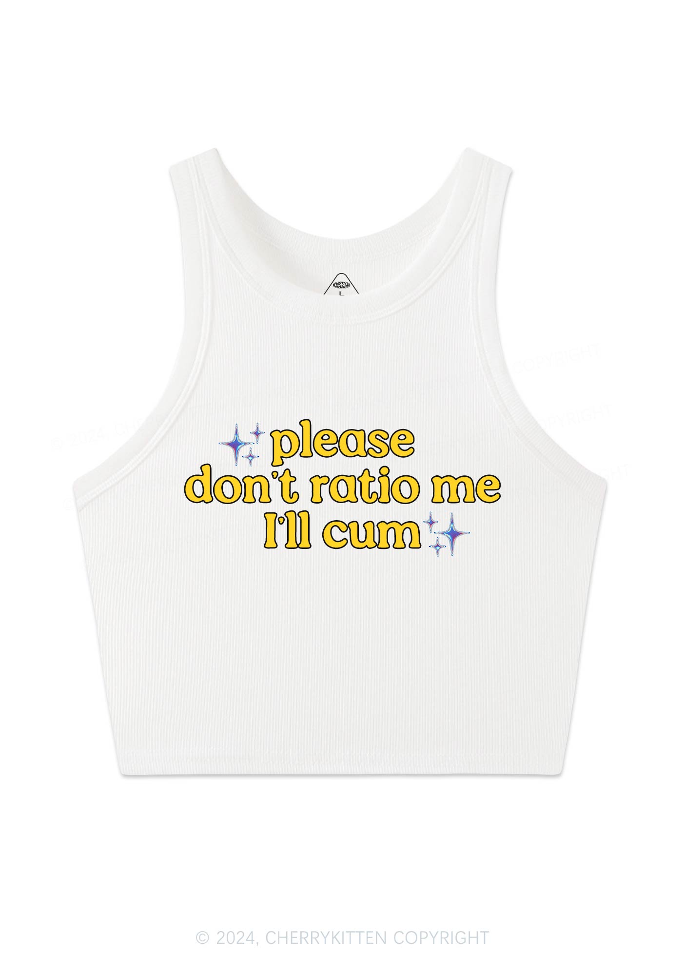 Don't Ratio Me Y2K Crop Tank Top Cherrykitten