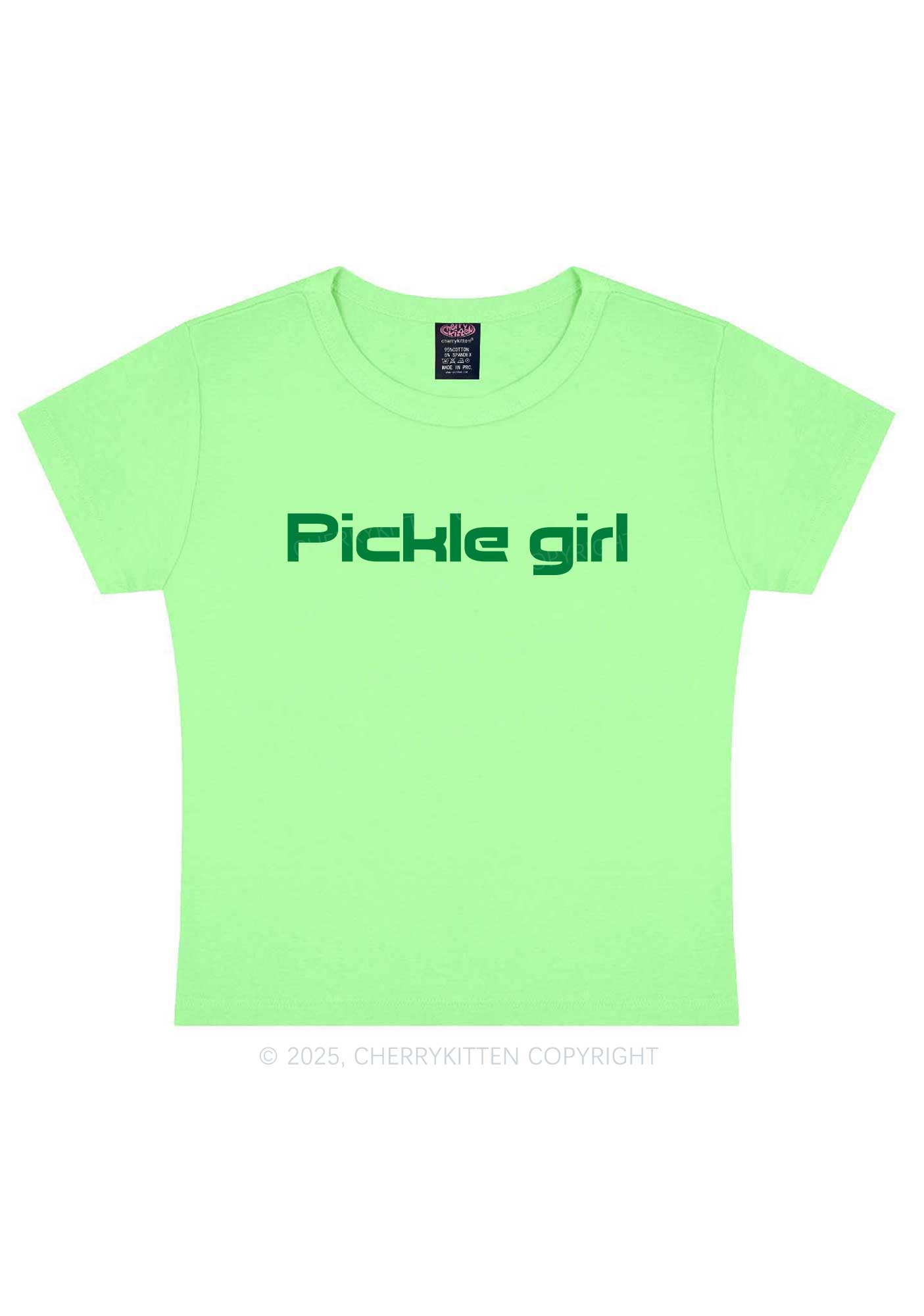 Pickle Girl Y2K Baby Tee Cherrykitten