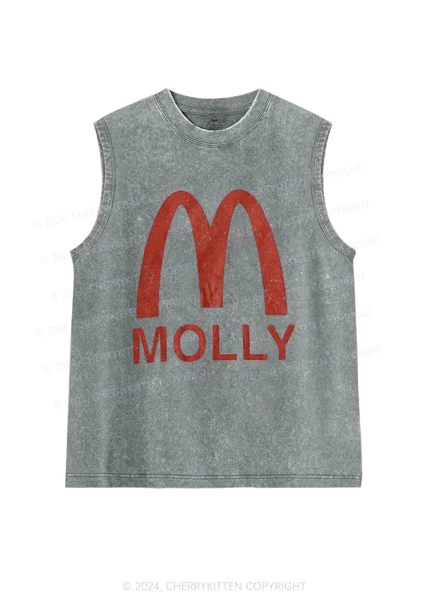 Red Molly Y2K Washed Tank Cherrykitten