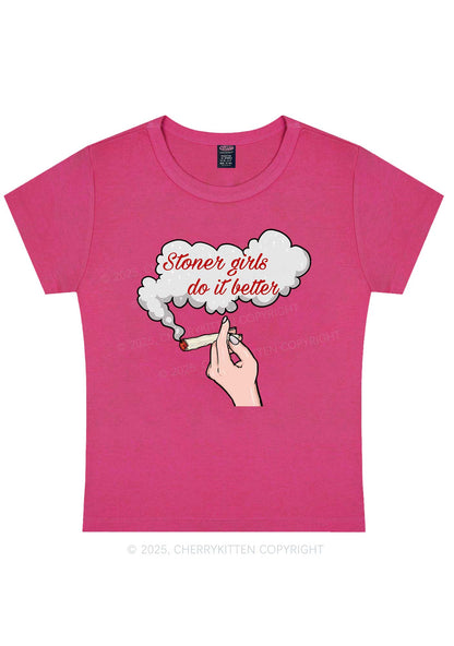 Stoner Girls Do It Better Y2K Baby Tee Cherrykitten