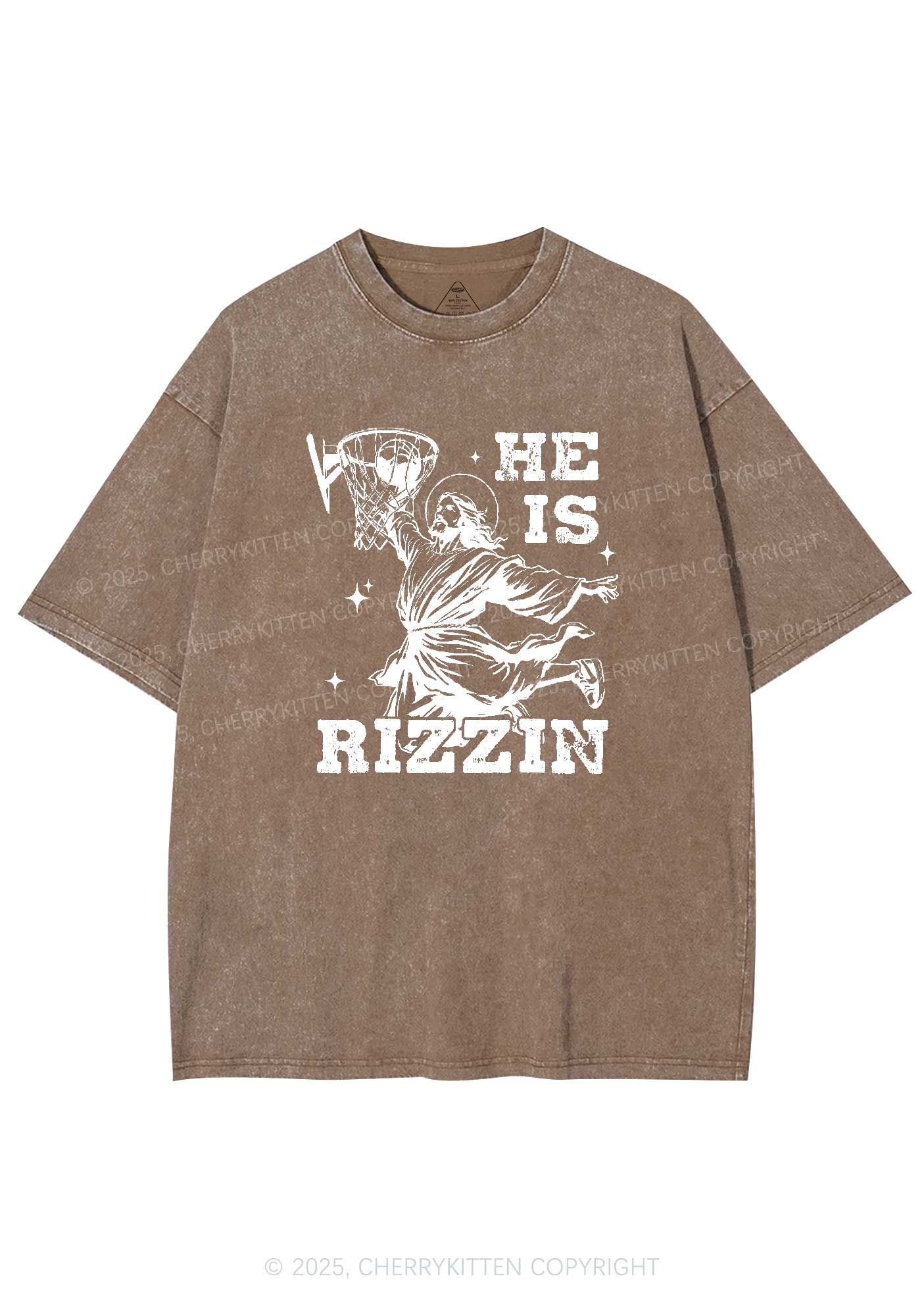 He Is Rizzin Y2K Washed Tee Cherrykitten