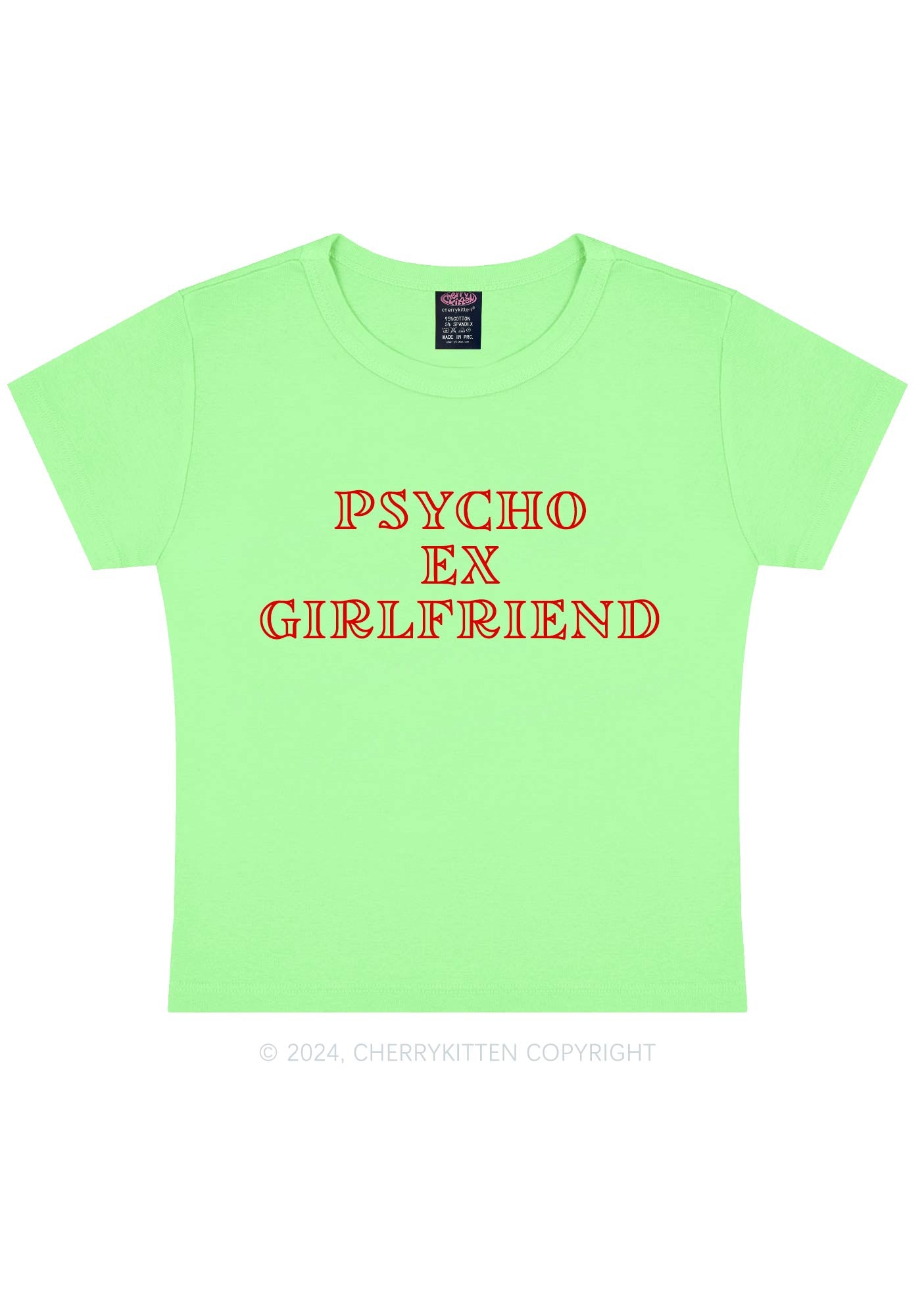 Psycho Ex Girlfriend Y2K Baby Tee Cherrykitten