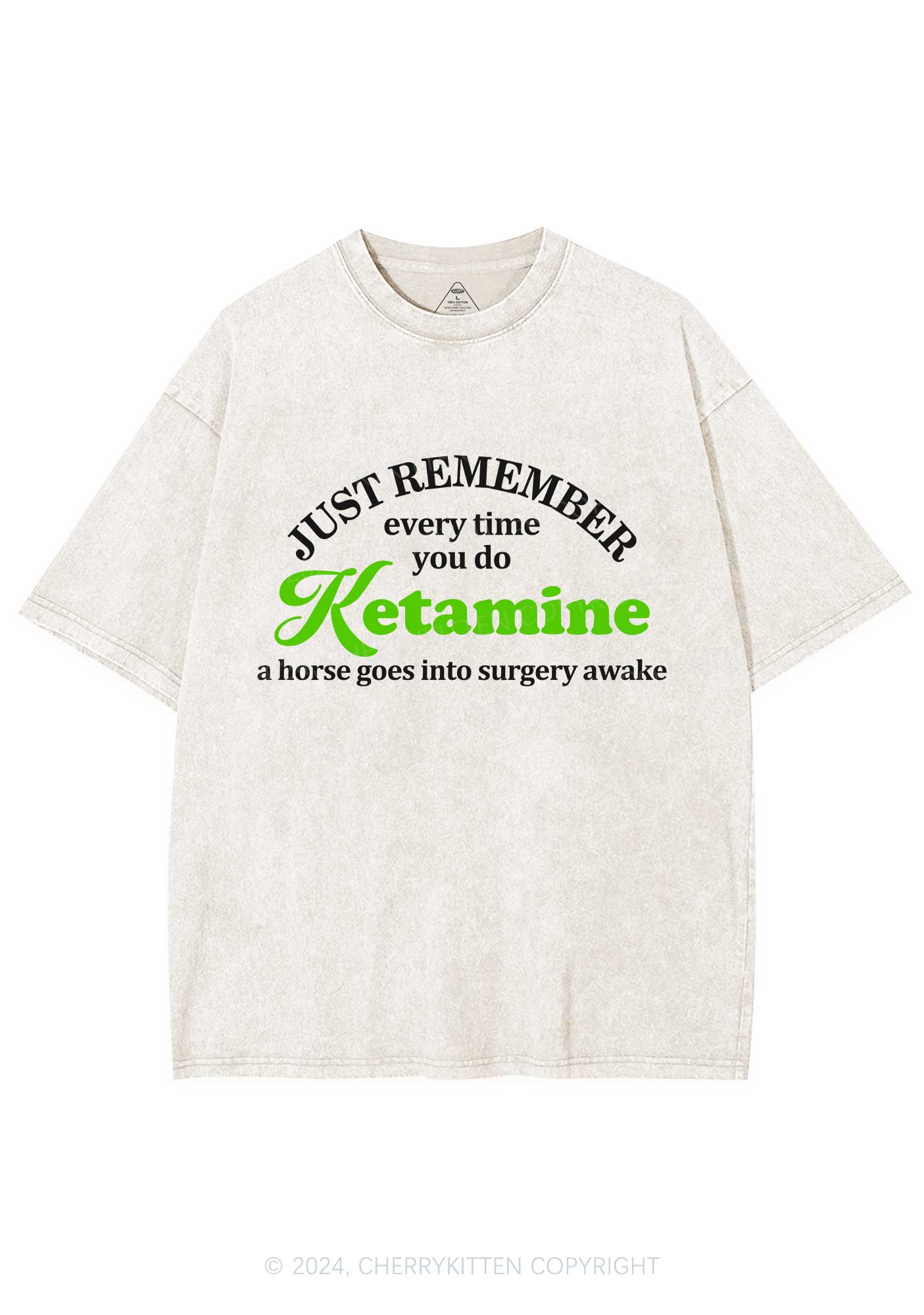 Just Remember K Horse Y2K Washed Tee Cherrykitten