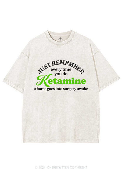 Just Remember K Horse Y2K Washed Tee Cherrykitten