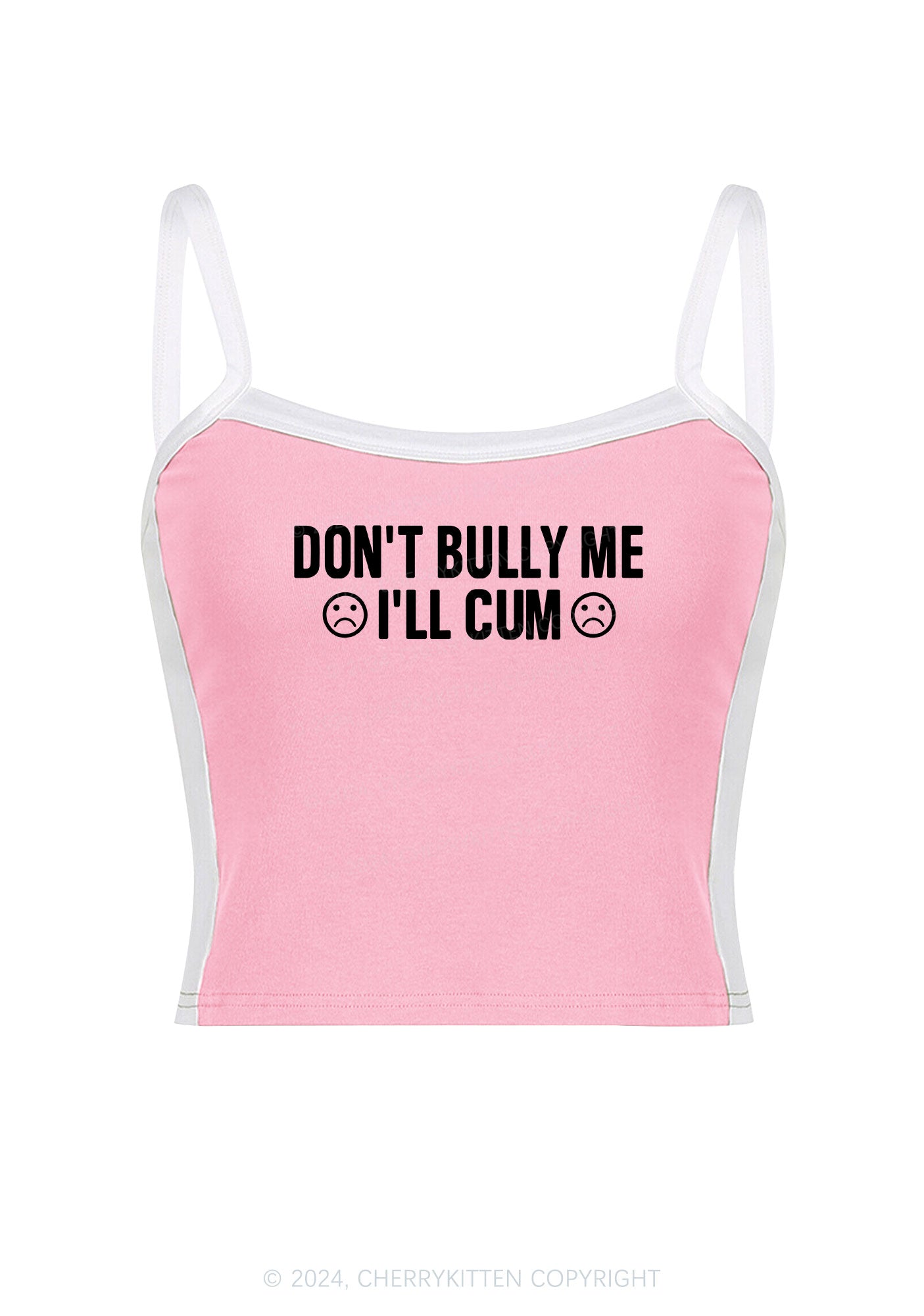 Don't Bully Me Y2K Color Block Crop Cami Top Cherrykitten