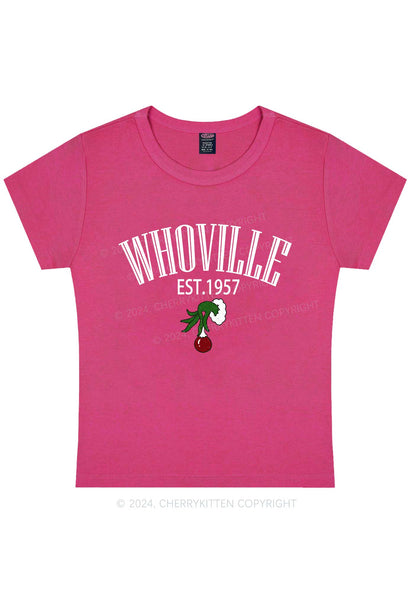 Christmas Whoville Y2K Baby Tee Cherrykitten