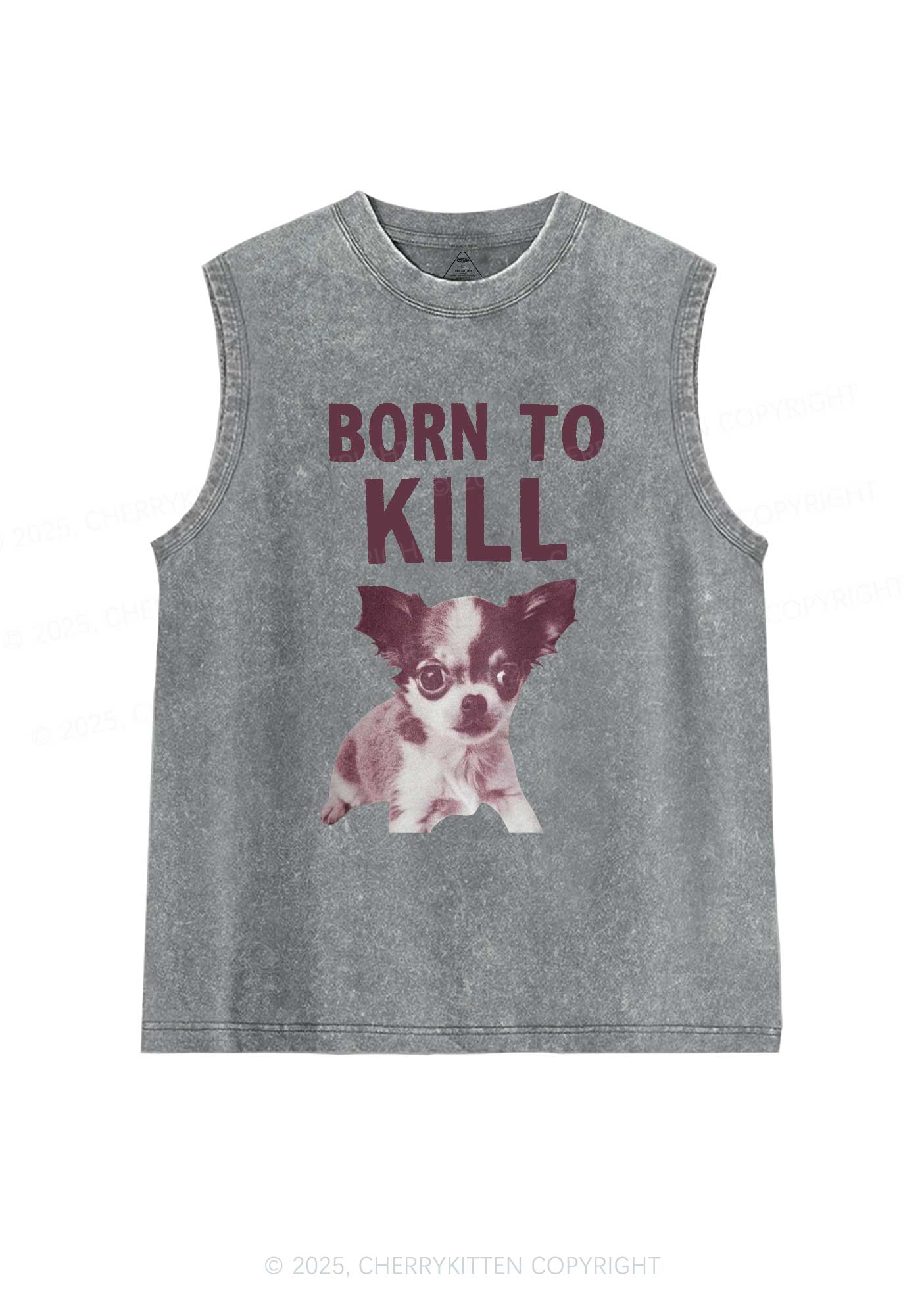 Born To Kill Y2K Washed Tank Cherrykitten