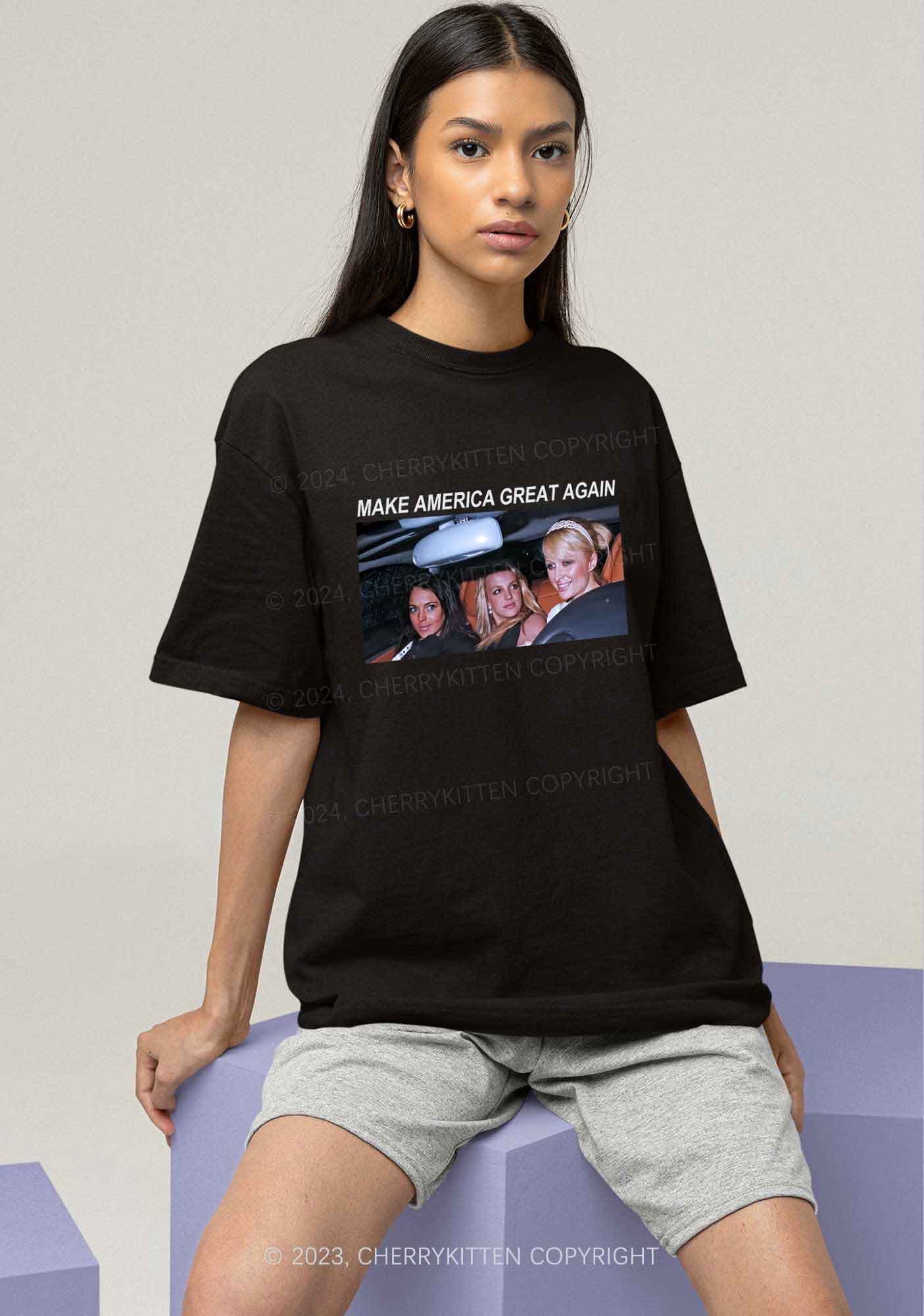 Make America Great Again Y2K Chunky Shirt Cherrykitten