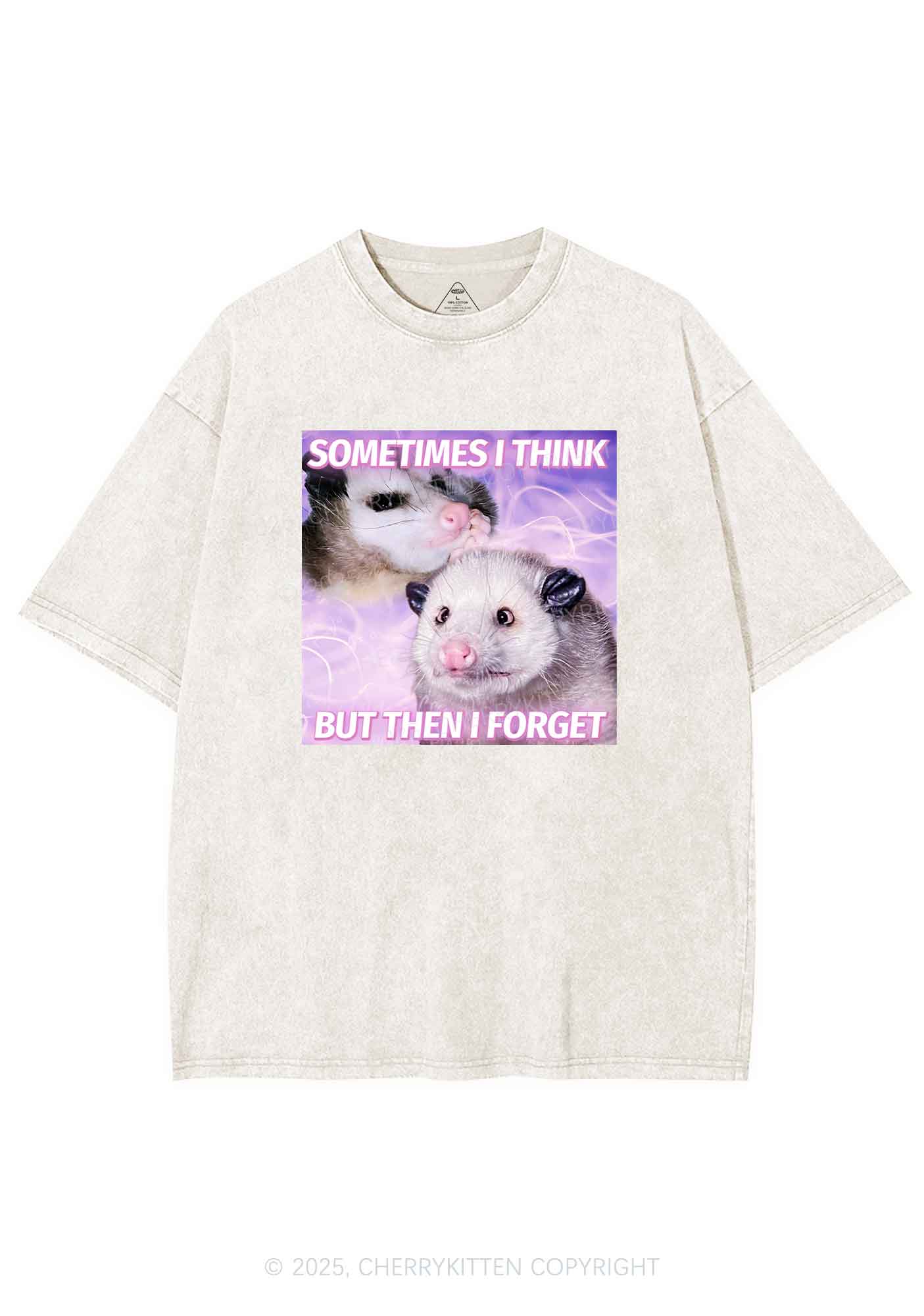 Rats Think Then Forget Y2K Washed Tee Cherrykitten