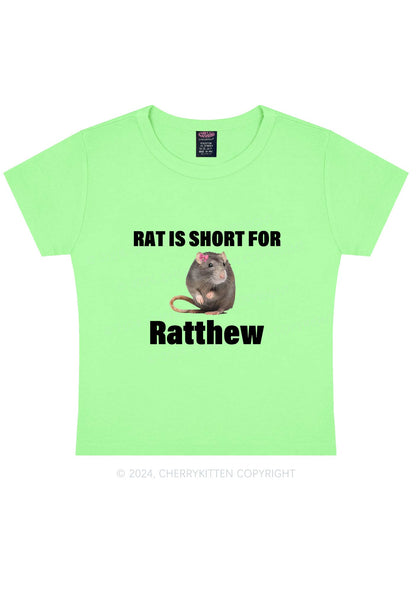 Rat Is For Ratthew Y2K Baby Tee Cherrykitten