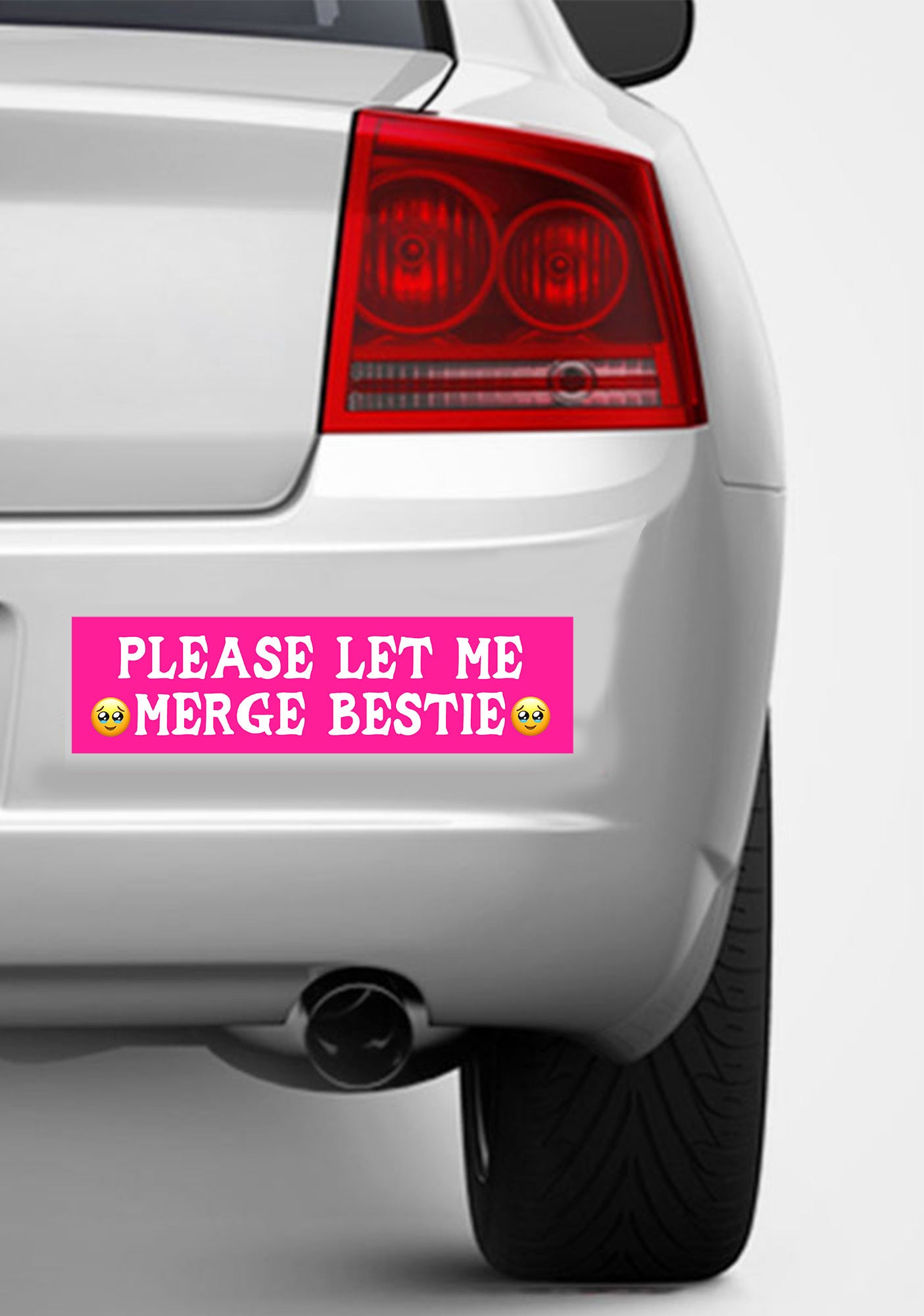 Please Let Me Merge Bestie Y2K Car Bumper Magnet Cherrykitten