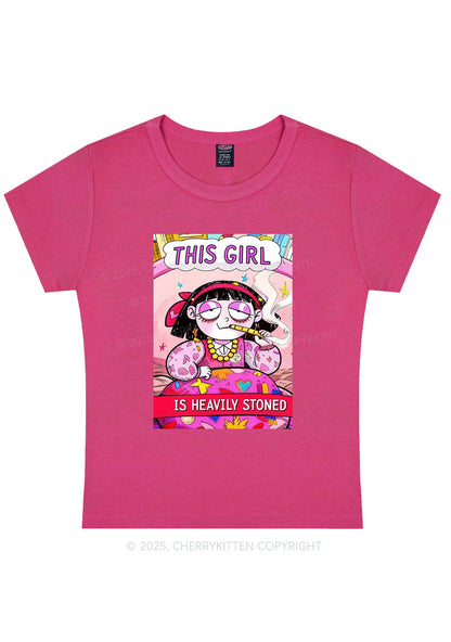 This Girl Is Heavily Stoned Y2K Baby Tee Cherrykitten