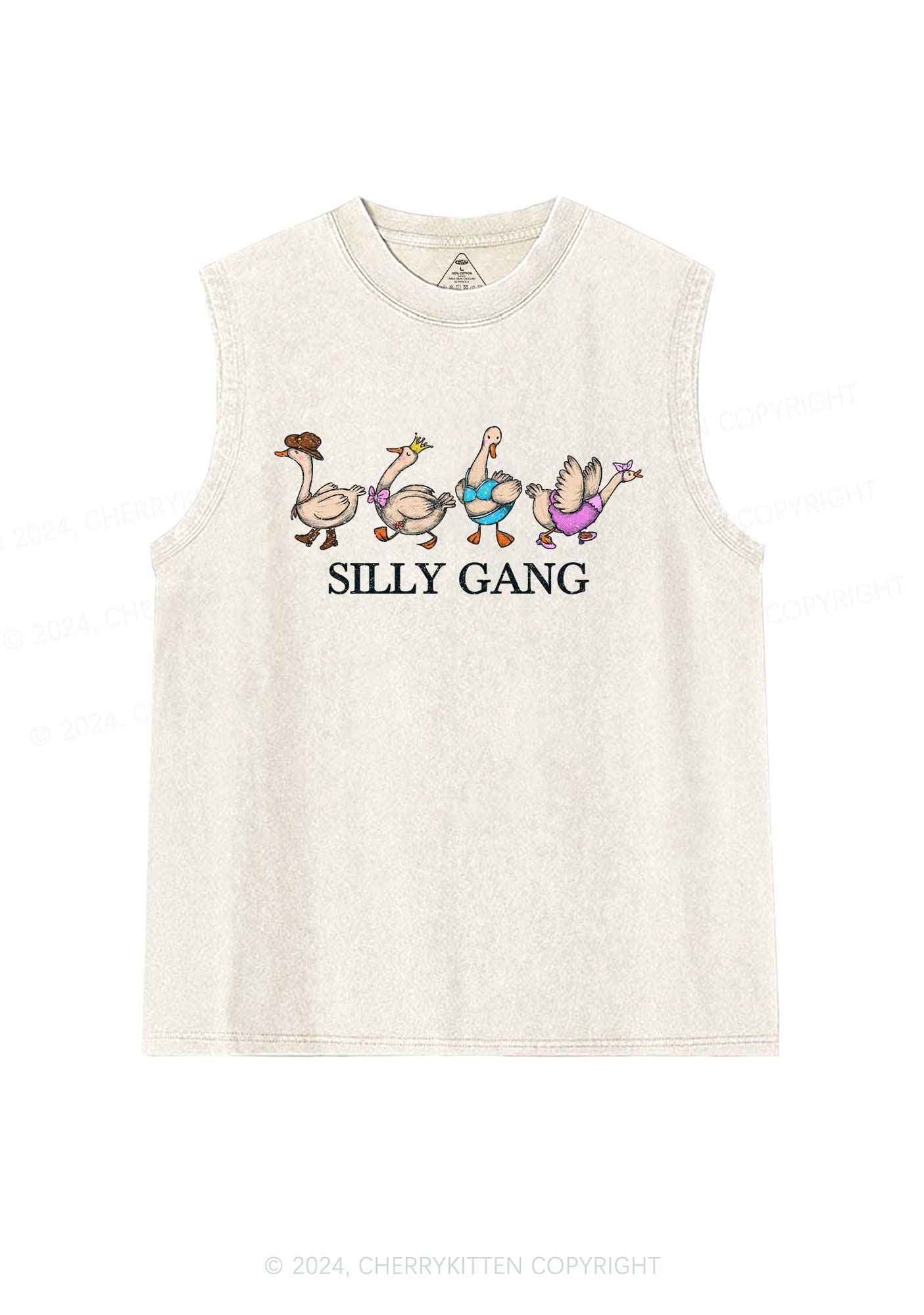 Silly Gang Y2K Washed Tank Cherrykitten