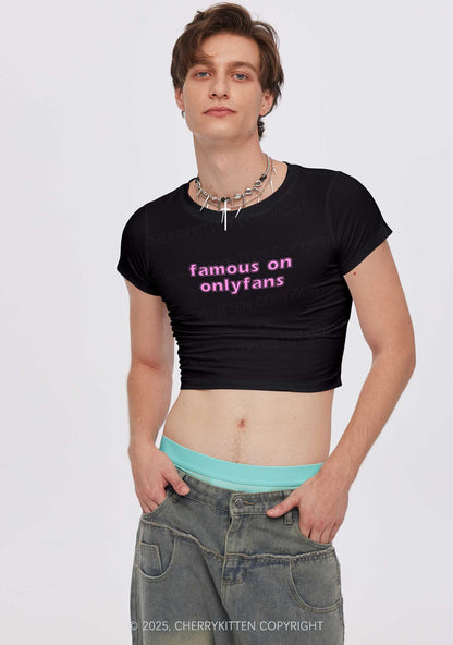 Famous On Onlyfans Y2K Baby Tee Cherrykitten