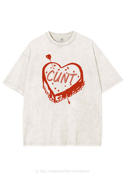 Cxxt Cake Y2K Valentine's Day Washed Tee Cherrykitten