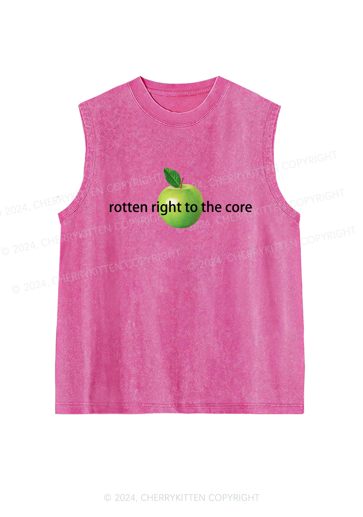 Rotten Right To The Core Y2K Washed Tank Cherrykitten