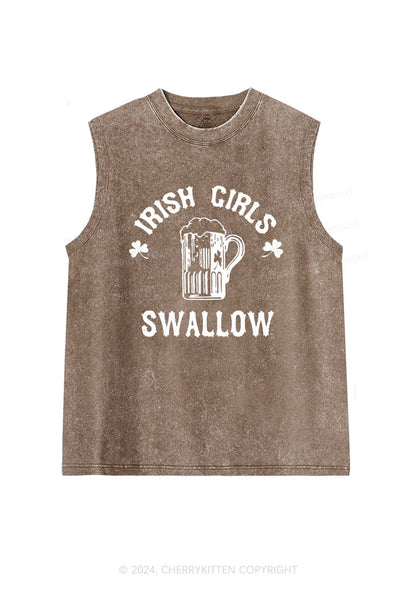 Irish Girls Swallow St Patricks Y2K Washed Tank Cherrykitten