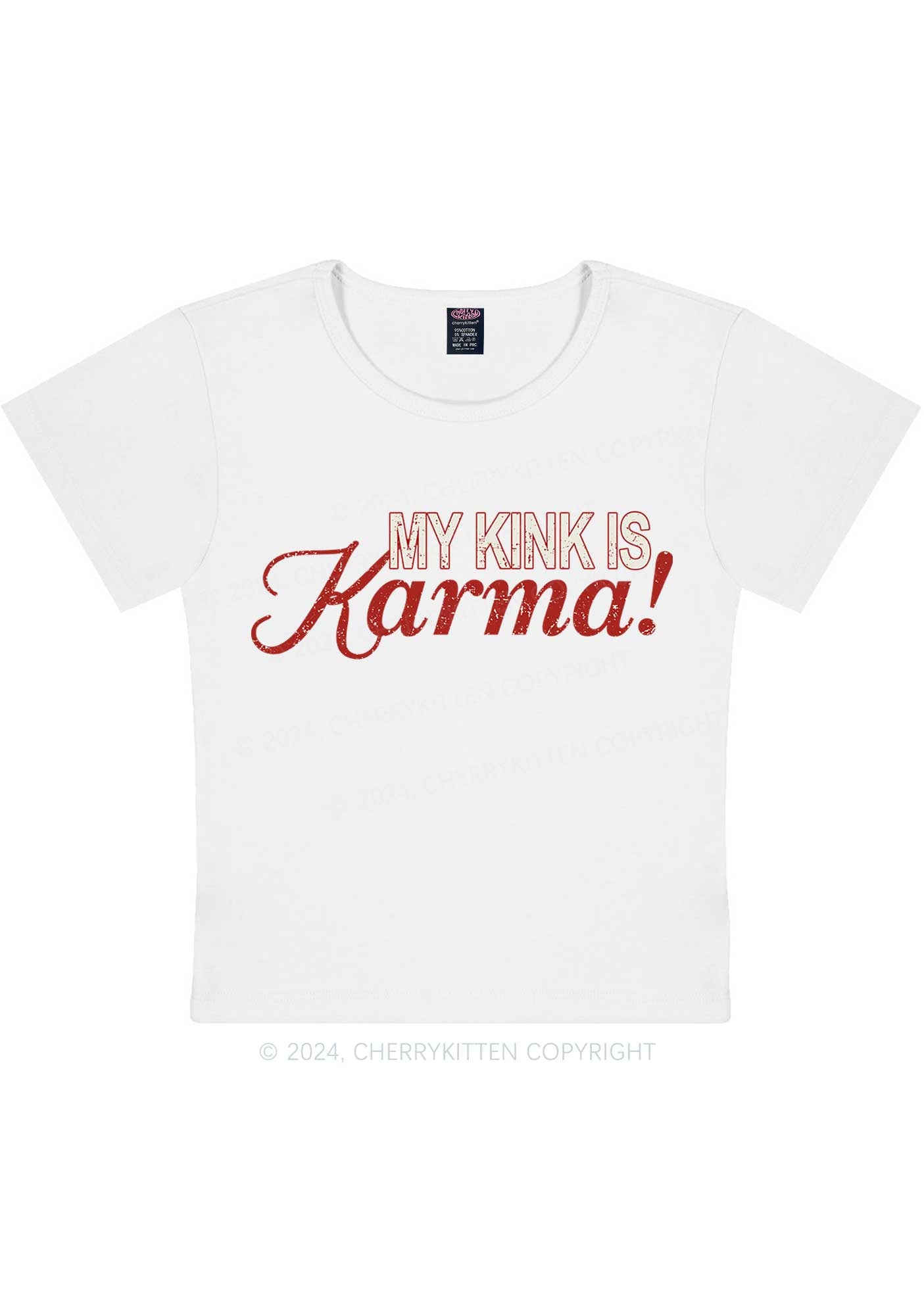 My Kink Is Karma Y2K Baby Tee Cherrykitten