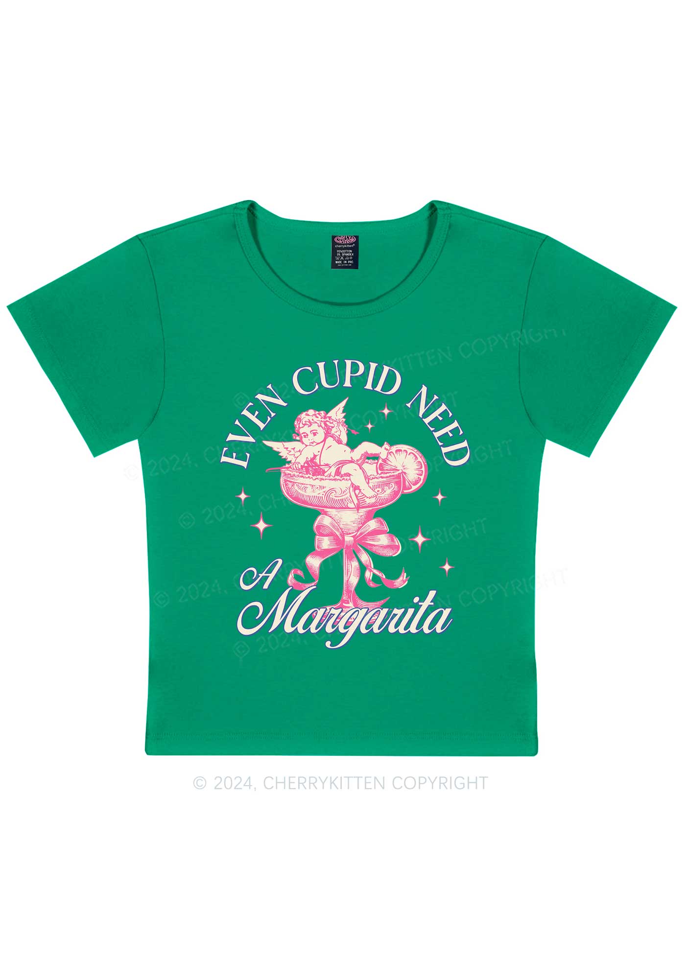 Cupid Needs Margarita Y2K Valentine's Day Baby Tee Cherrykitten