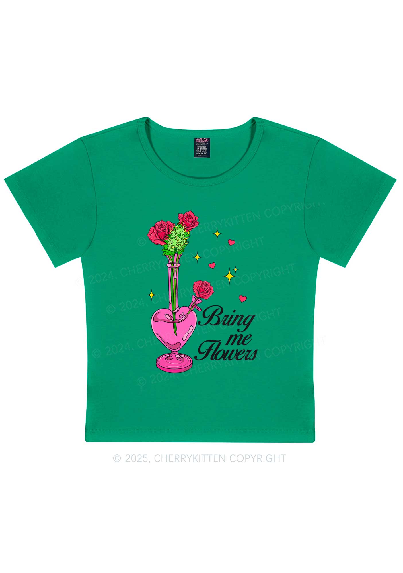 Bring Me Flowers Y2K Baby Tee Cherrykitten