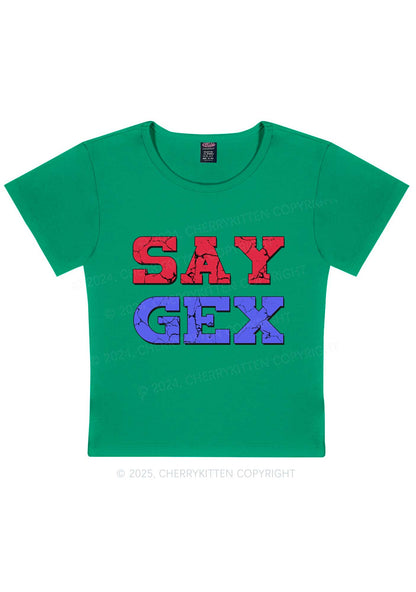 Say Gex Y2K Baby Tee Cherrykitten