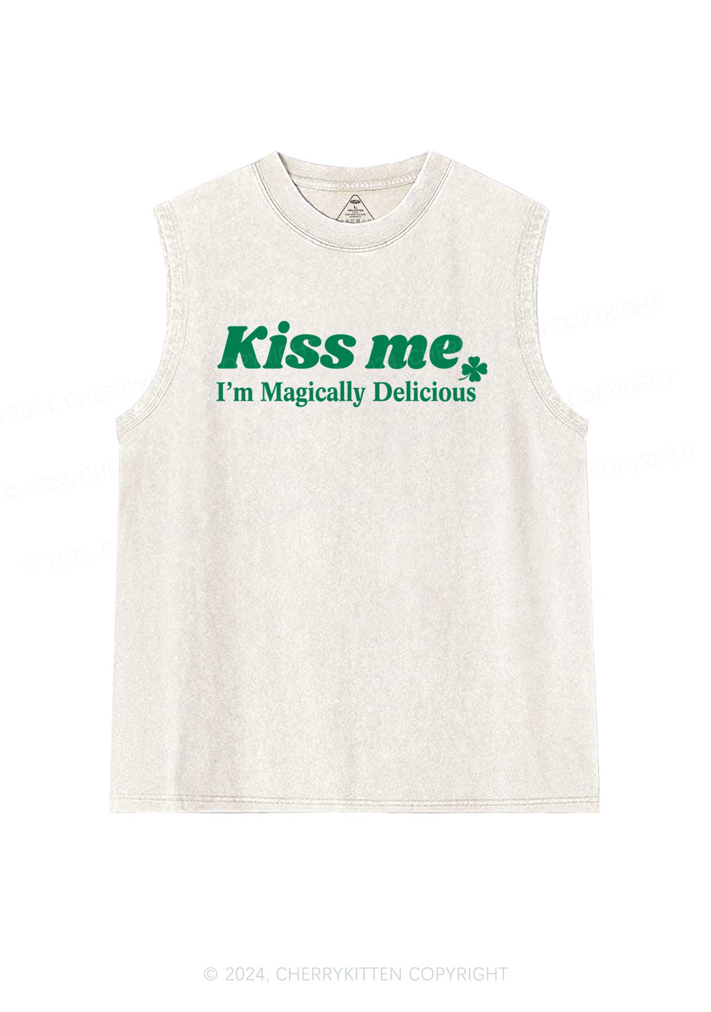 Im Magically Delicious St Patricks Y2K Washed Tank Cherrykitten