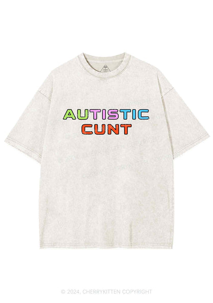 Autistic Cxxt Y2K Washed Tee Cherrykitten