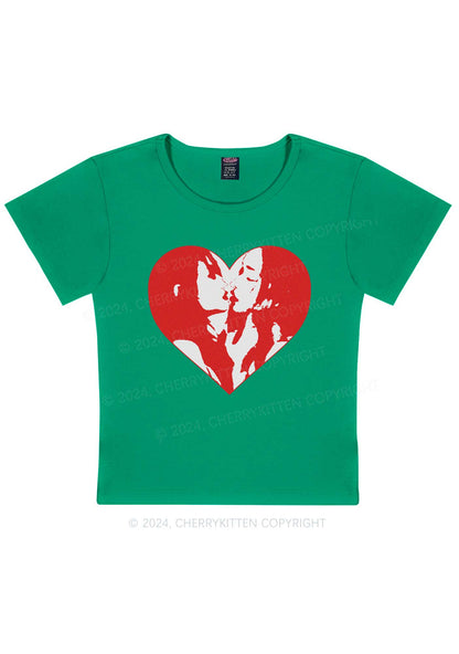 Kiss Girl Y2K Valentine's Day Baby Tee Cherrykitten