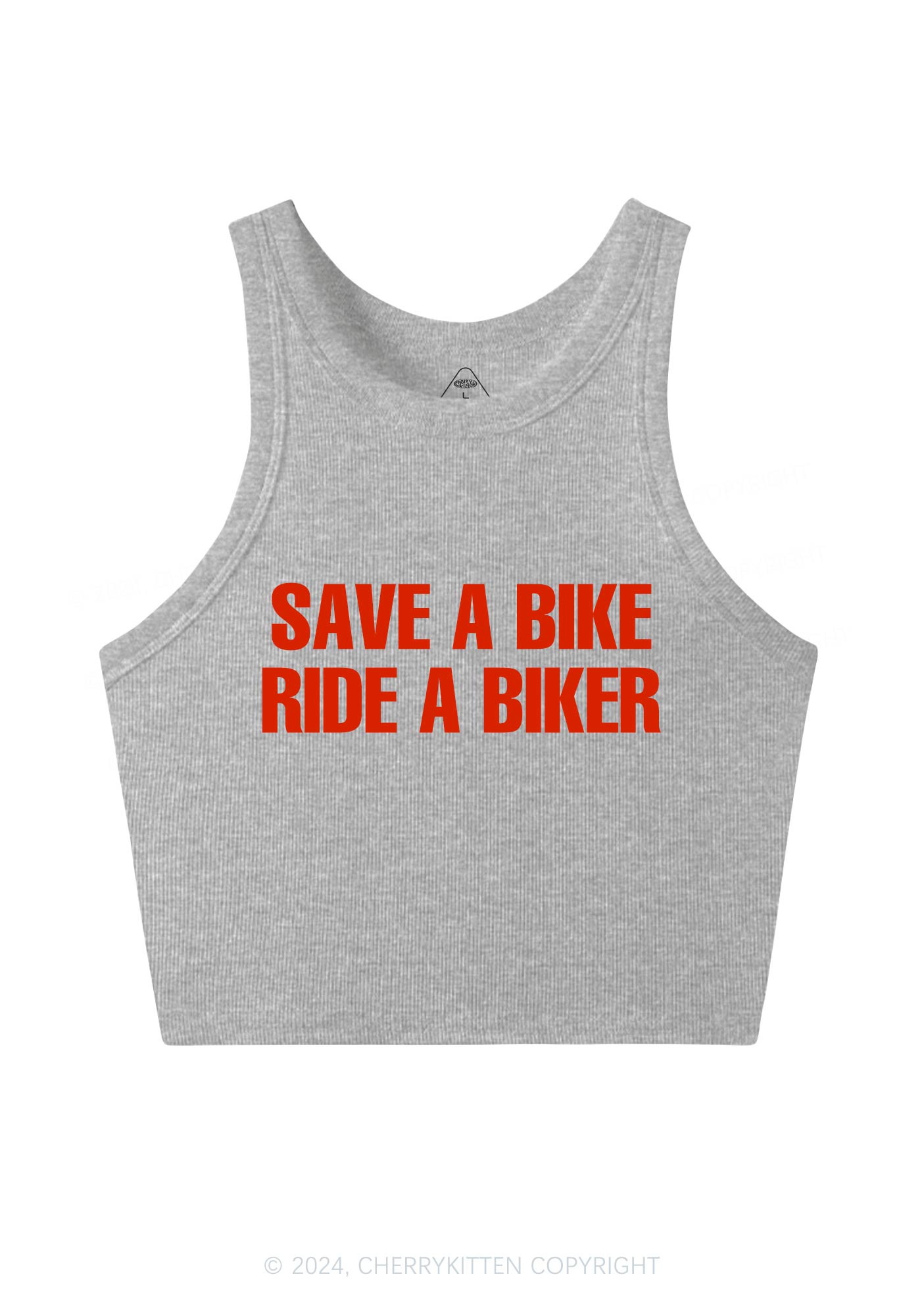 Save Bike Ride Biker Y2K Crop Tank Top Cherrykitten