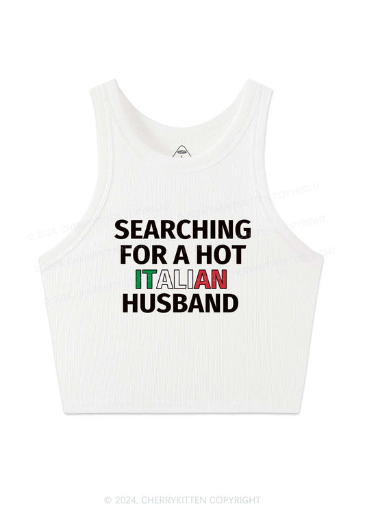 Hot Italian Husband Y2K Valentine's Day Crop Tank Top Cherrykitten