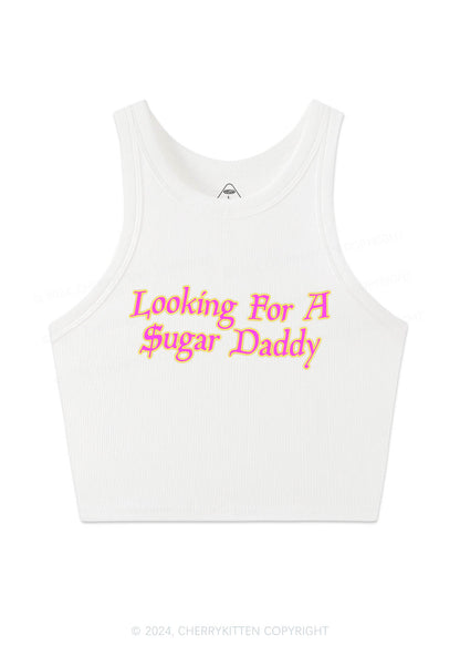 Looking For Sugar Daddy Y2K Crop Tank Top Cherrykitten