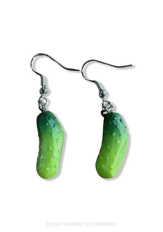 Small Cucumber Y2K Earrings Cherrykitten