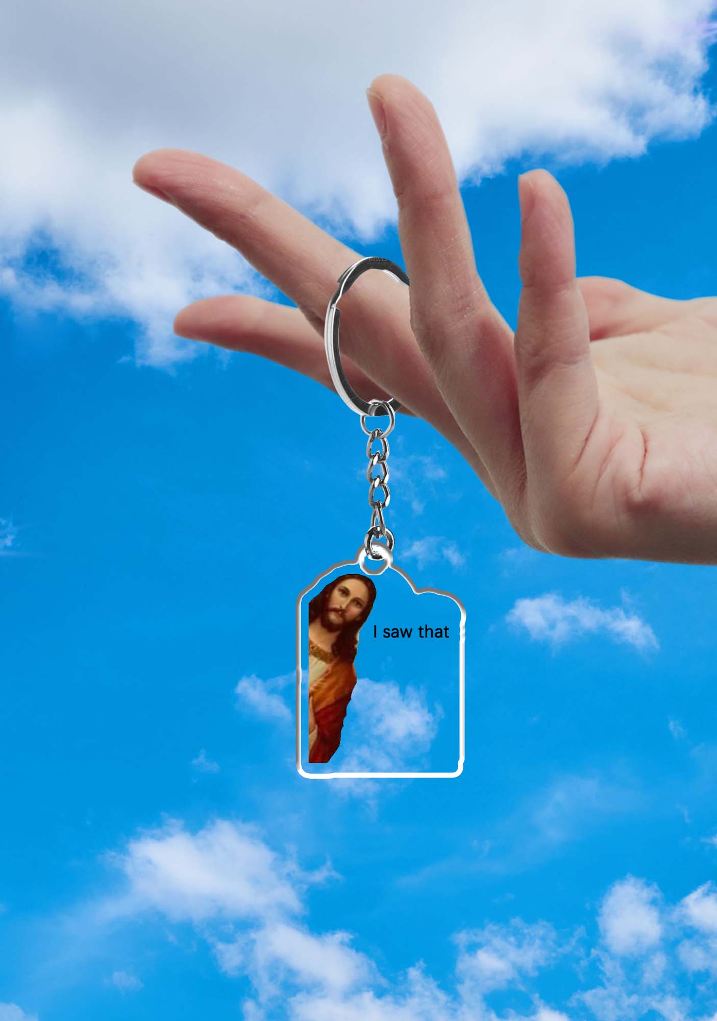 Jesus I Saw That 1Pc Y2K Keychain Cherrykitten