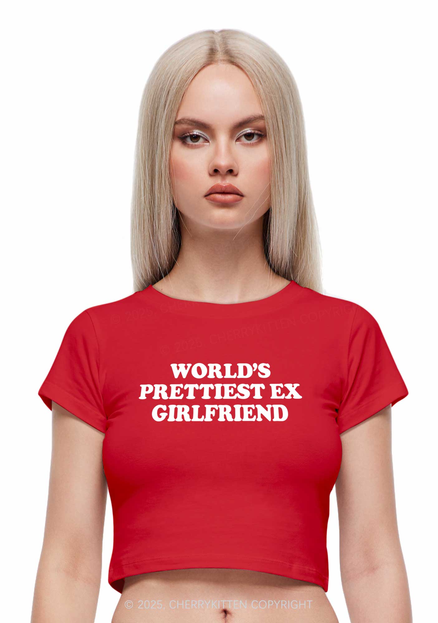 Worlds Prettiest Ex Girlfriend Y2K Baby Tee Cherrykitten