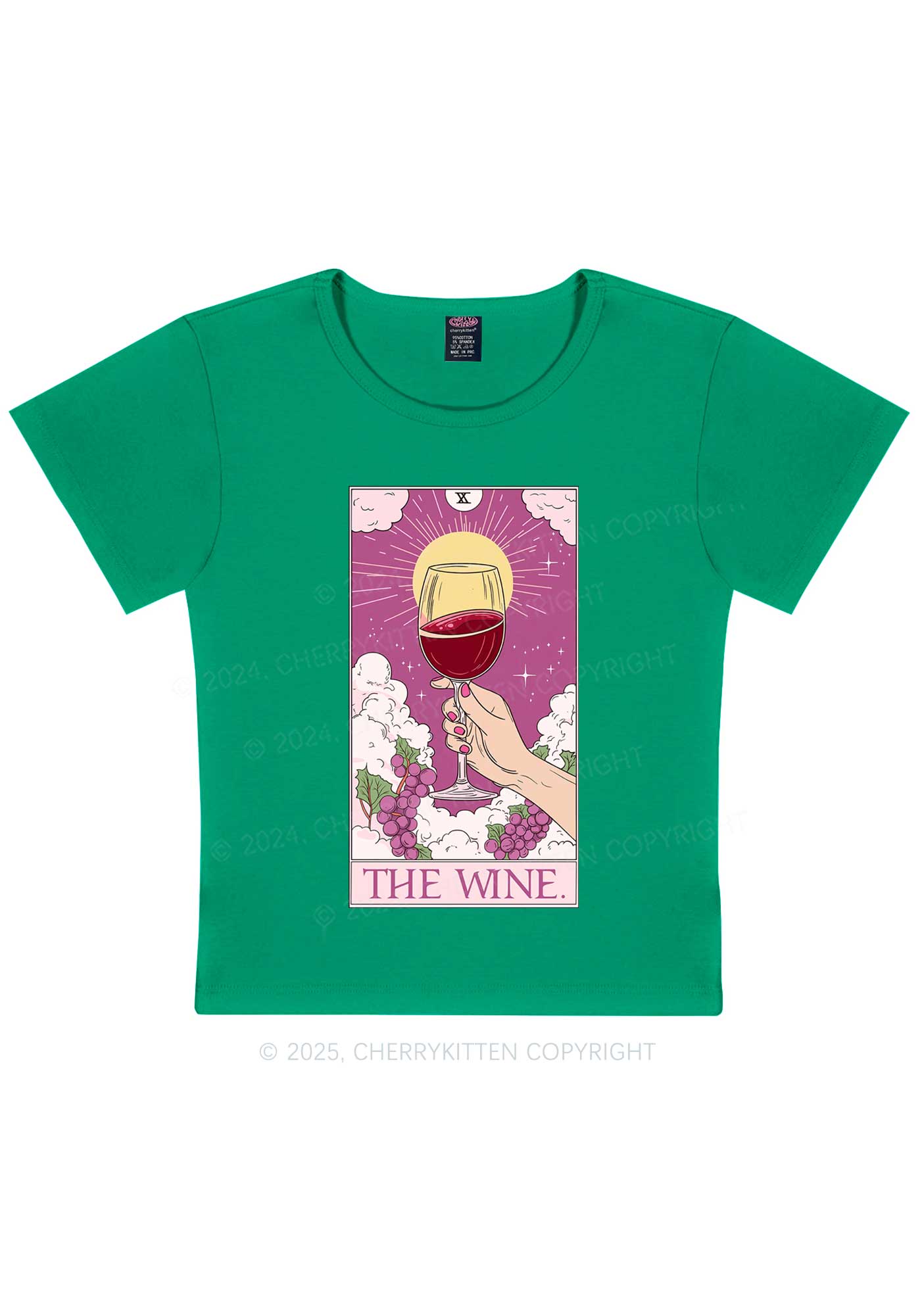 The Wine Y2K Baby Tee Cherrykitten