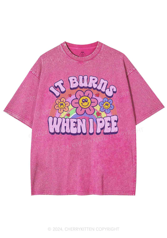 It Burns Y2K Washed Tee Cherrykitten