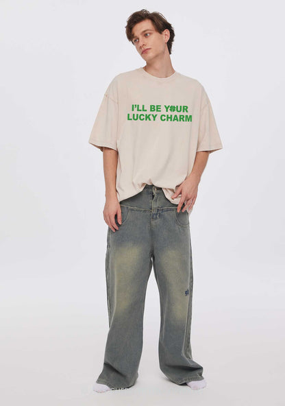 Be Your Lucky Charm St Patricks Y2K Washed Tee Cherrykitten