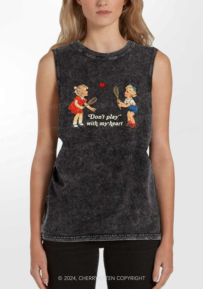 Don't Play With My Heart Y2K Washed Tank Cherrykitten