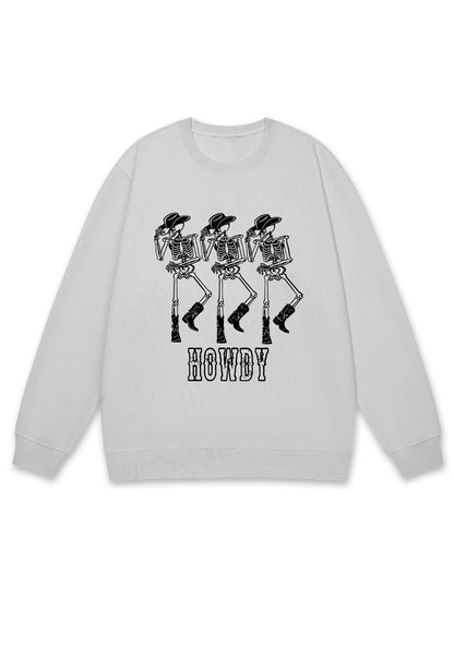 Halloween Howdy Dancing Skeletons Y2K Sweatshirt