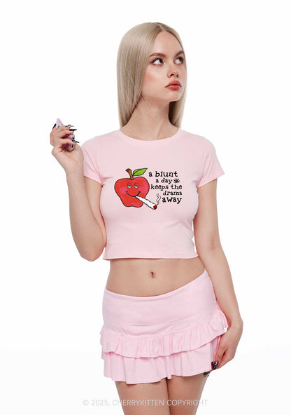 A Blunt A Day Y2K Baby Tee Cherrykitten