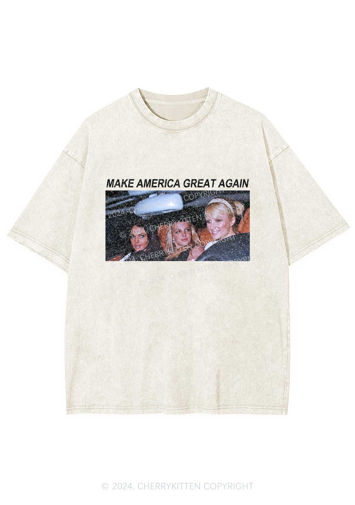 Make America Great Again Y2K Washed Tee Cherrykitten