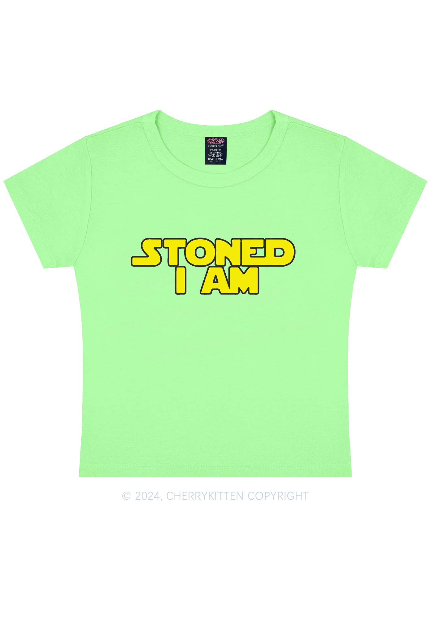 Stoned I Am Y2K Baby Tee Cherrykitten