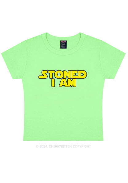 Stoned I Am Y2K Baby Tee Cherrykitten