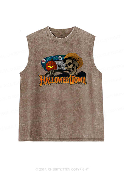 Halloween Town Cab Y2K Washed Tank Cherrykitten