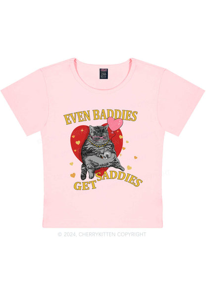 Heart Balloon Kitten Y2K Valentine's Day Baby Tee Cherrykitten