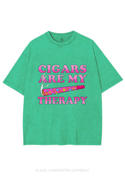 Cigars Are My Therapy Y2K Washed Tee Cherrykitten