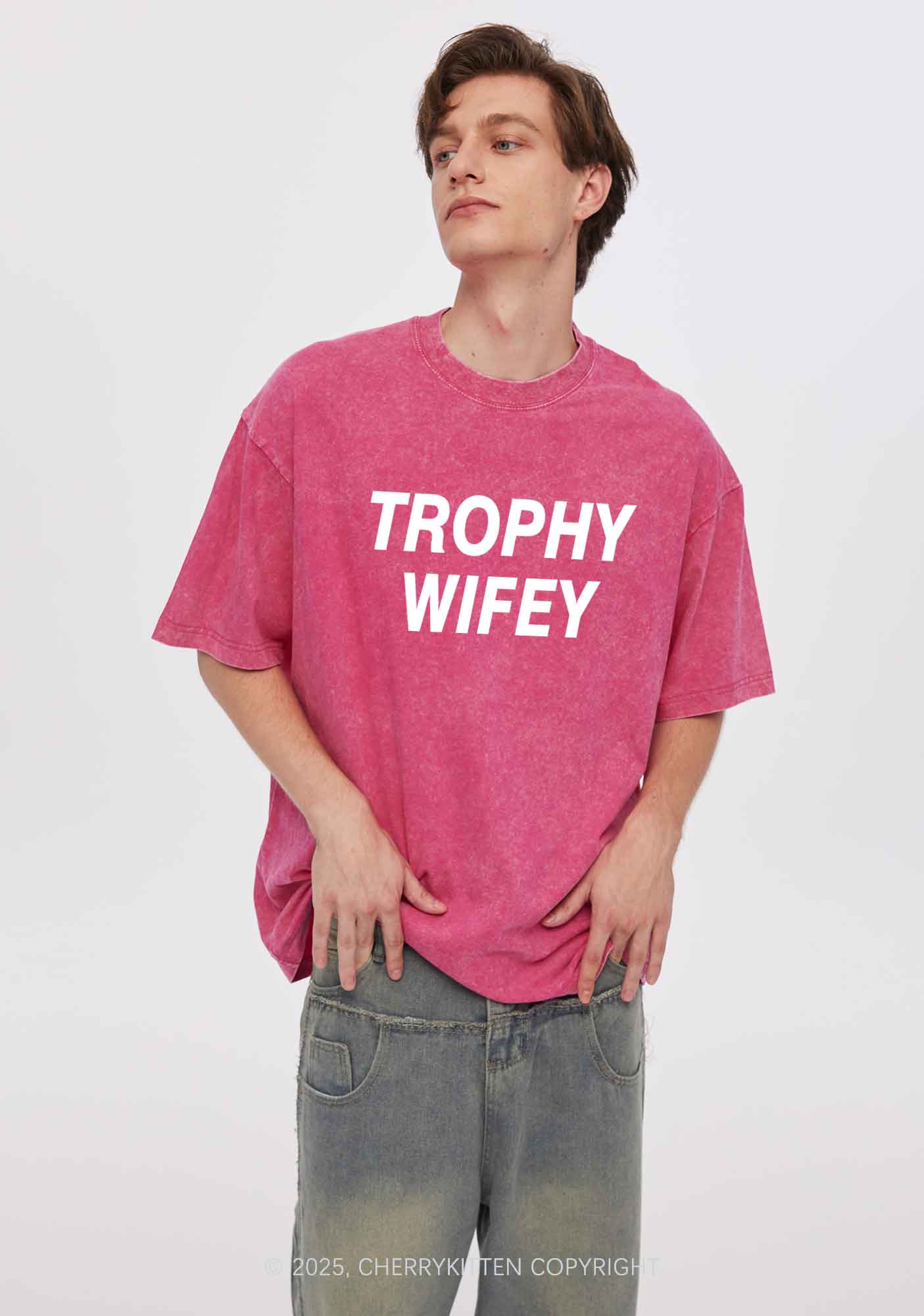 Trophy Wifey Y2K Washed Tee Cherrykitten