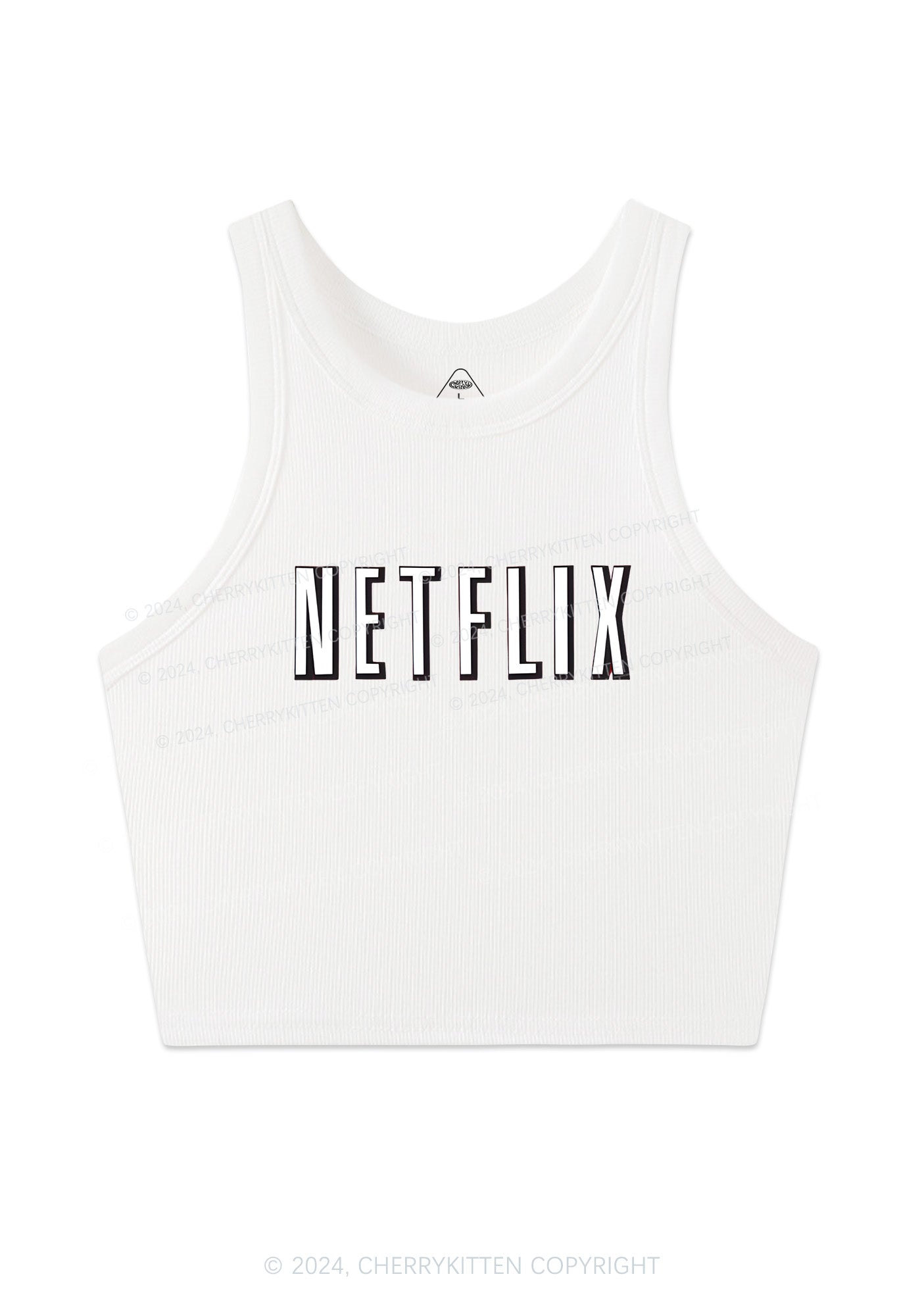 Netflix Y2K Valentine's Day Crop Tank Top Cherrykitten