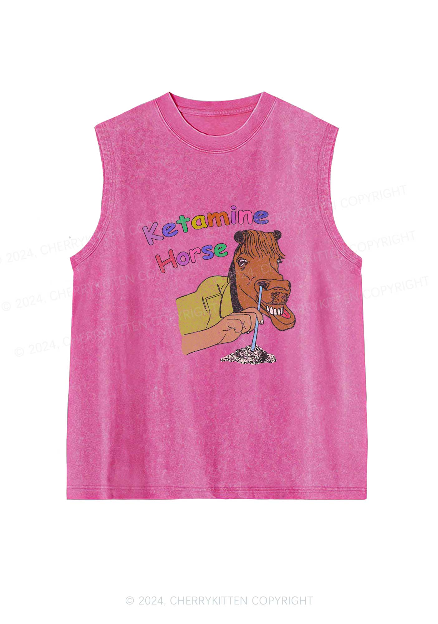 K Horse Y2K Washed Tank Cherrykitten